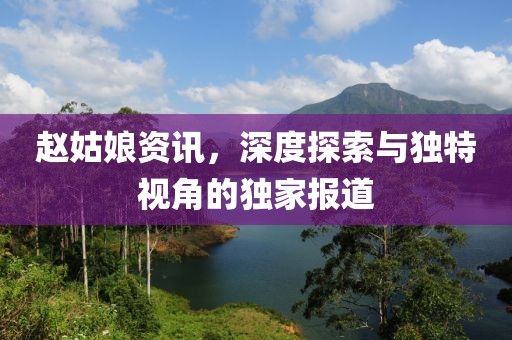 趙姑娘資訊，深度探索與獨(dú)特視角的獨(dú)家報(bào)道