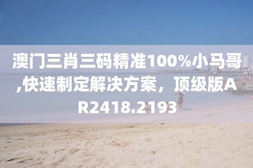 澳門三肖三碼精準(zhǔn)100%小馬哥,快速制定解決方案，頂級版AR2418.2193
