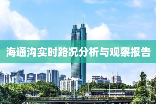 海通溝實時路況分析與觀察報告