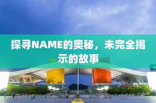 探尋NAME的奧秘，未完全揭示的故事