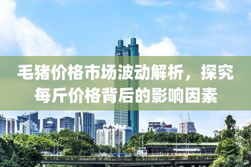 毛豬價(jià)格市場波動(dòng)解析，探究每斤價(jià)格背后的影響因素