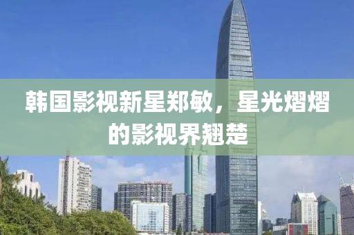 韓國影視新星鄭敏，星光熠熠的影視界翹楚