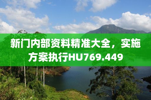 新門內(nèi)部資料精準(zhǔn)大全，實施方案執(zhí)行HU769.449