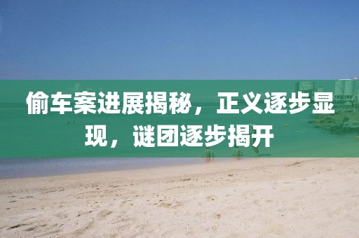 偷車案進展揭秘，正義逐步顯現(xiàn)，謎團逐步揭開