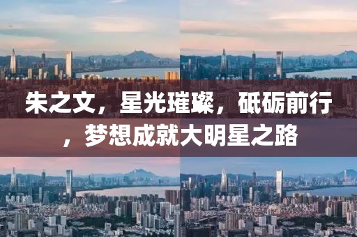 朱之文，星光璀璨，砥礪前行，夢想成就大明星之路