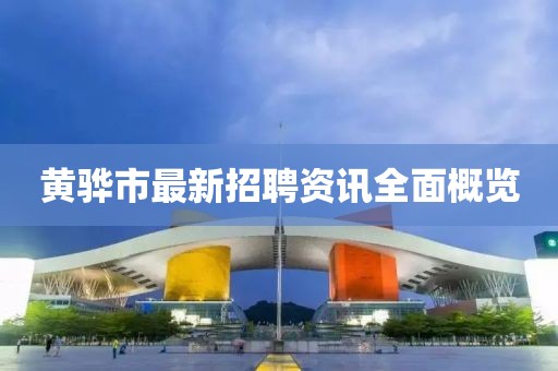 黃驊市最新招聘資訊全面概覽